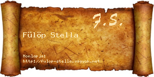 Fülöp Stella névjegykártya