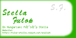 stella fulop business card